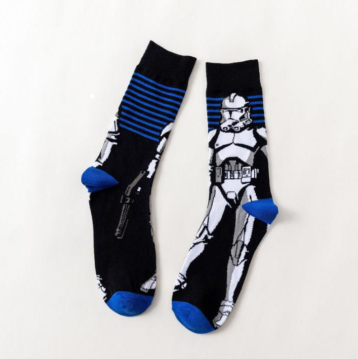 Thumbnail: 1 Pair Anime Men socks Master Yoda R2-D2 Cosplay Socks Wookiee Jedi Knight Novel