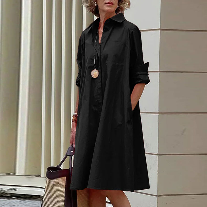 Thumbnail: 2023 New Shirt Dress Women Bohemian Long Sleeve Printed Dress Sexy Boho Style Po