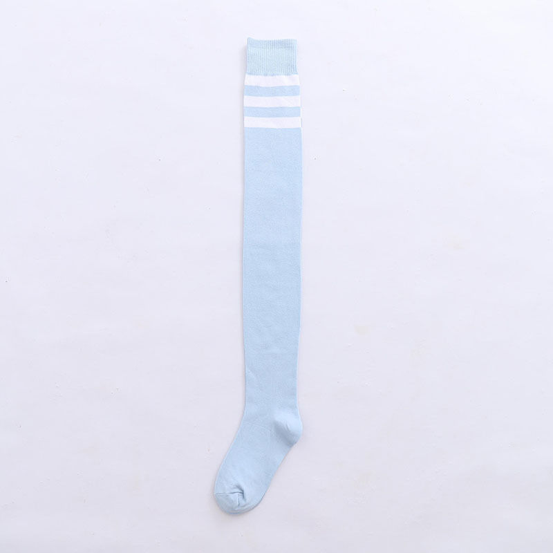 Thumbnail: Women Girls Over Knee Long Stripe Thigh High Striped Cotton Socks 22 Colors Swee