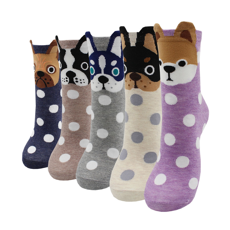 Thumbnail: 5 Pairs Fashion Colorful Kawaii Cute Cartoon Cotton Women Socks