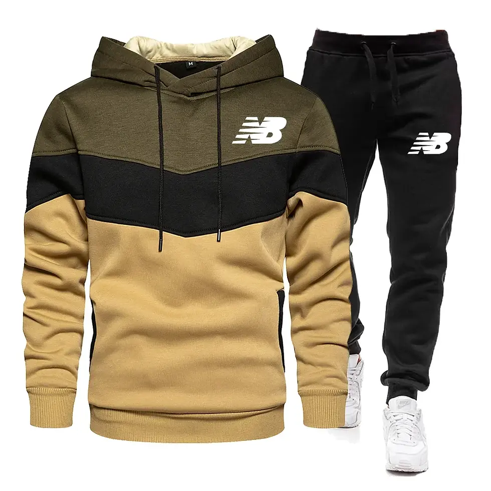 Thumbnail: 2024 New Autumn Winter Men's Sets Hoodie+Pants Two Pieces Casual Tracksuit Male 