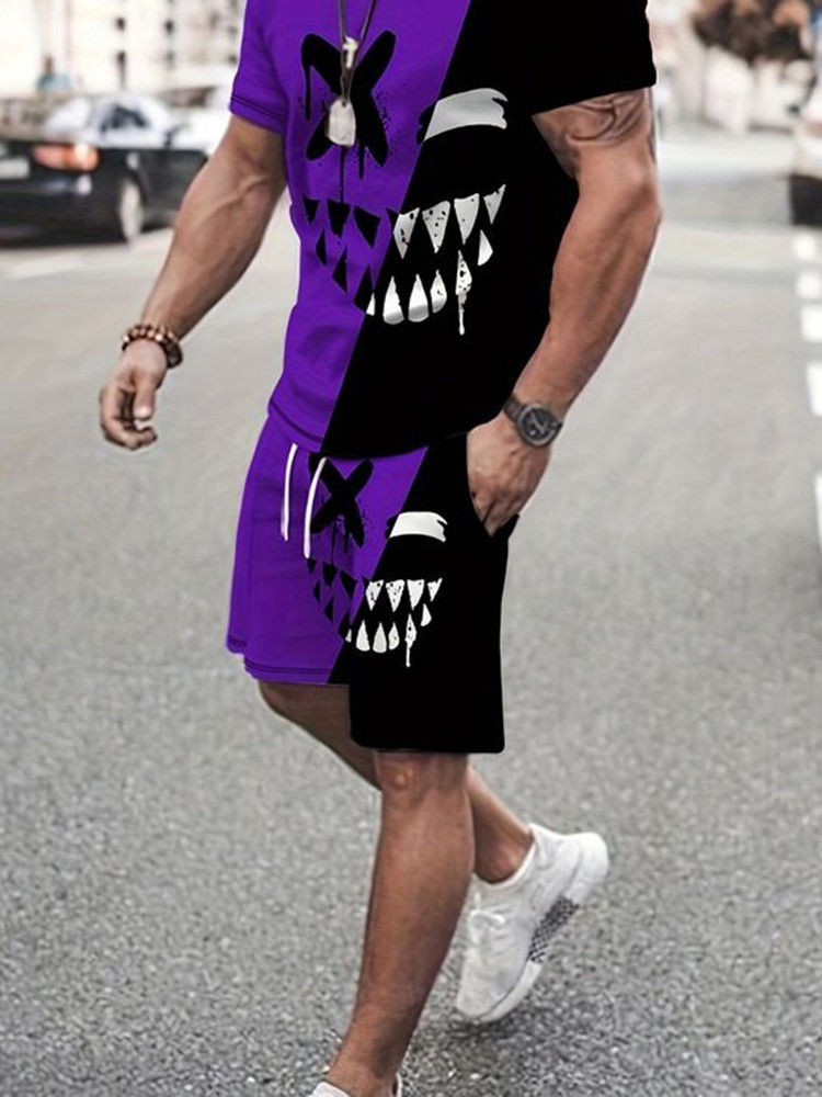 Thumbnail: Daily Outdoor Beach Shorts Street Urban Fashion T-shirt Summer 3D Print Men's Se