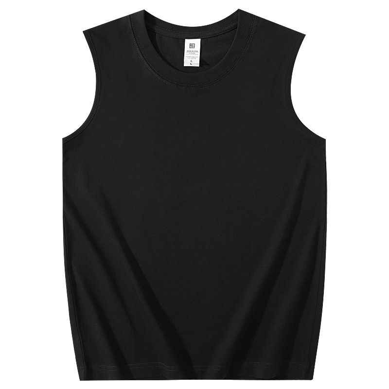 Thumbnail: Heavy Weight 220g Summer Pure Cotton Vest Men's Sleeveless T-shirt Women's Basic