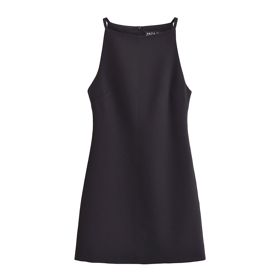 Thumbnail: TRAF New White Black Dress Women Off Shoulder Halter Short Dresses Summer Elegan