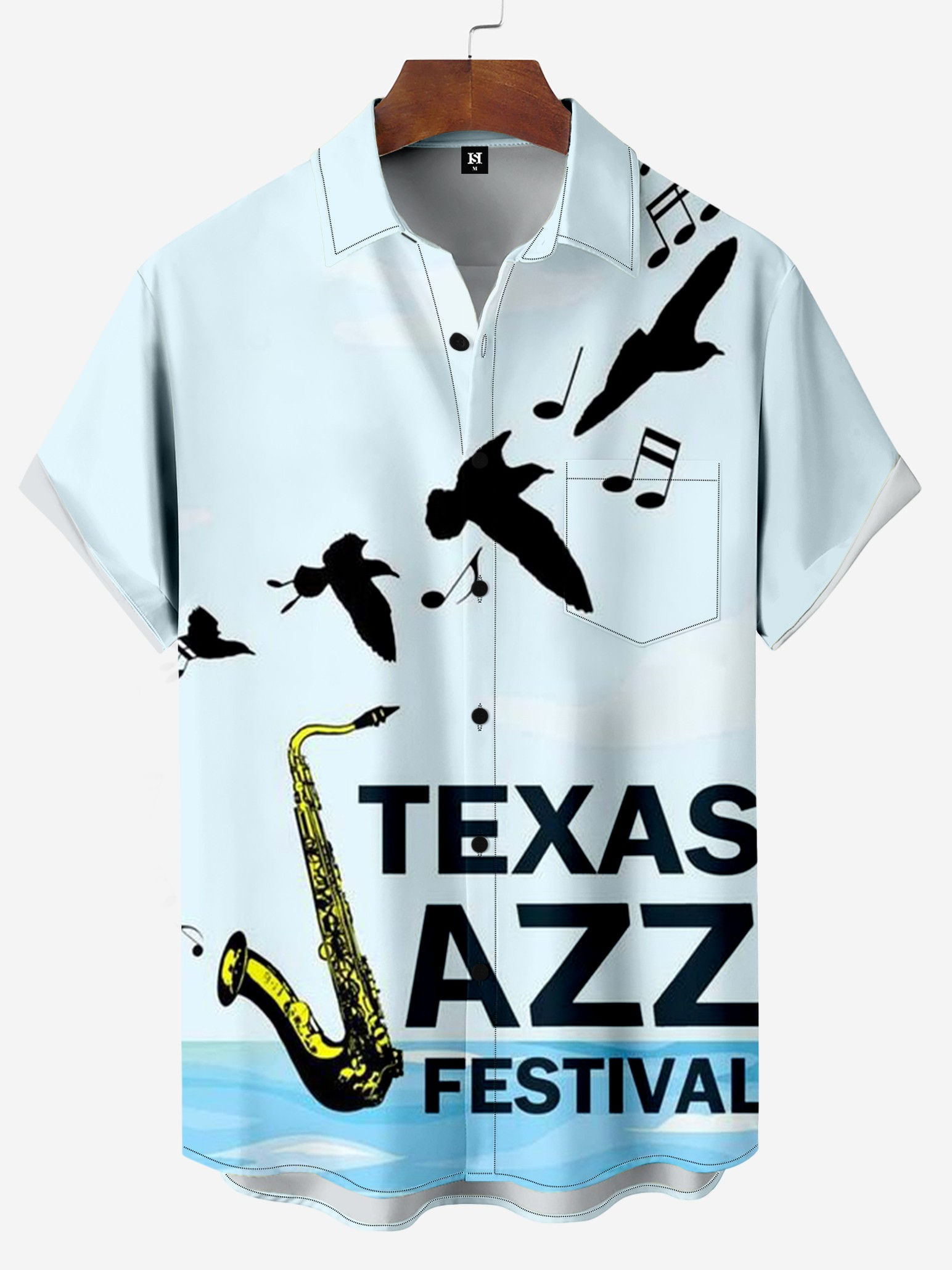 Men's Short Sleeve Jazz Music Shirt