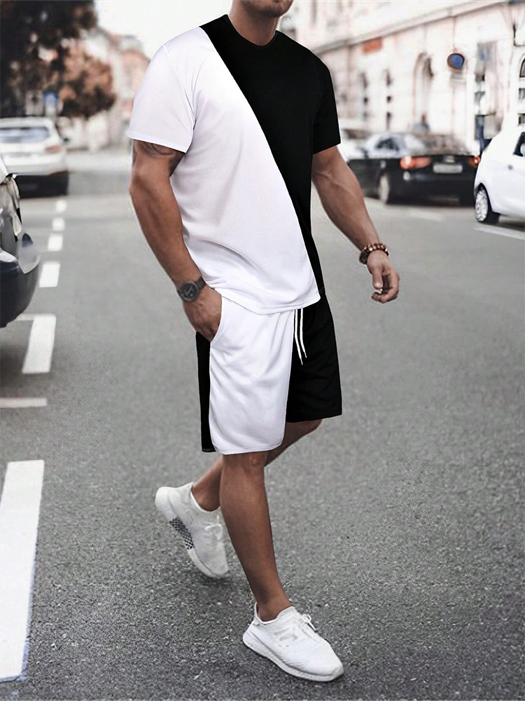 Summer Everyday Casual Men's T-shirt Shorts Set Urban Street Fashion Men's Short