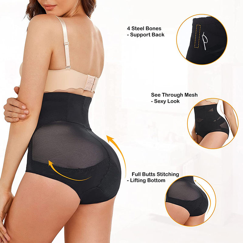 Thumbnail: High Waisted Body Shaper X-shaped Girdles Tummy Control Shapewear Panties Slimmi