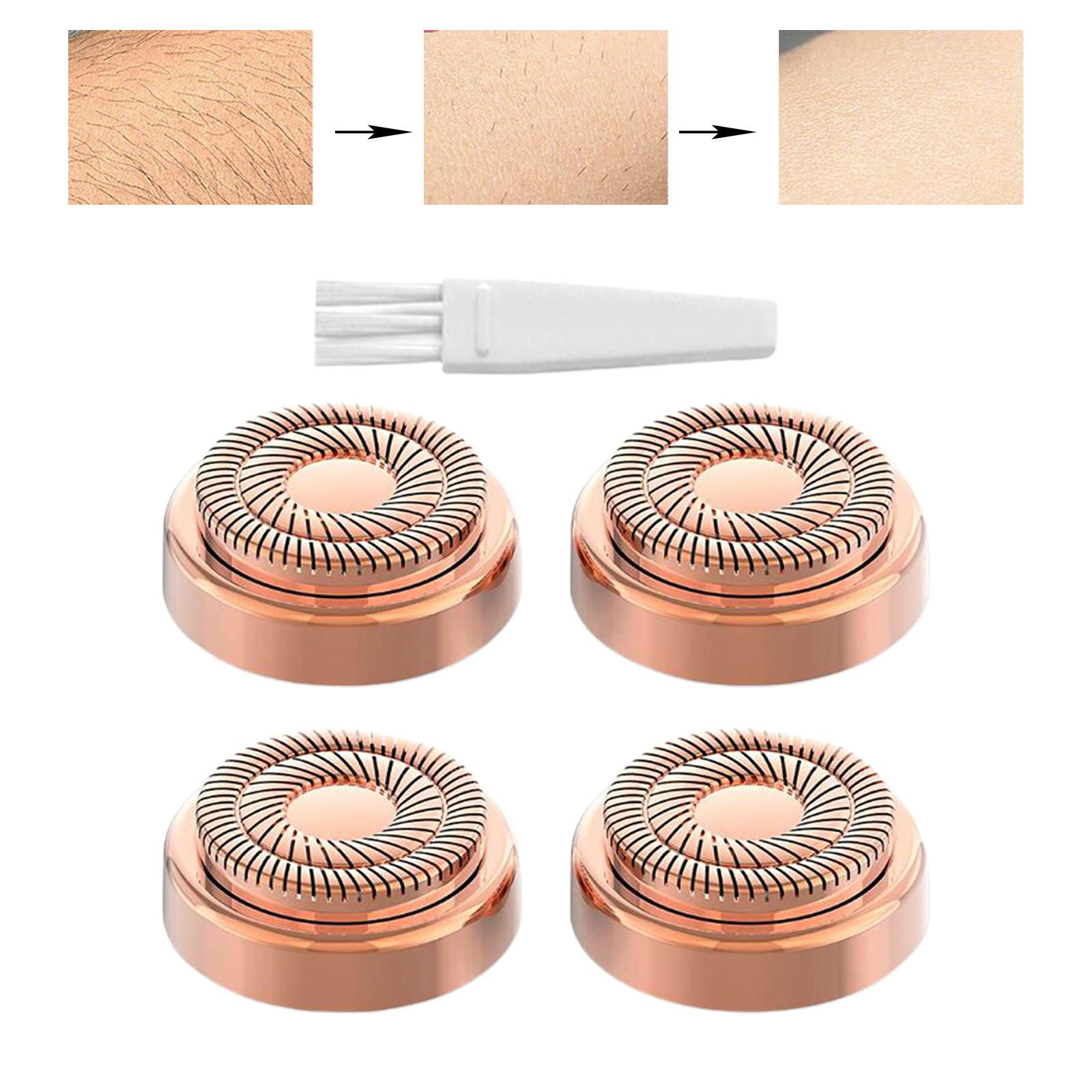 4Pcs Replacement Heads Hair Removal Tool with Cleaning Brush for Lipstick Hair R