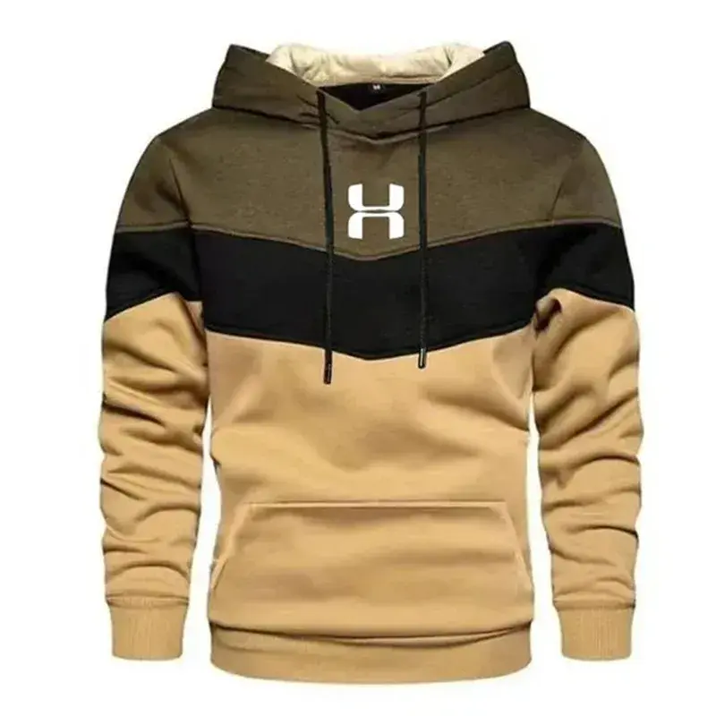 Thumbnail: Autumn and winter men's printed three tone sportswear hoodie pants 2-piece