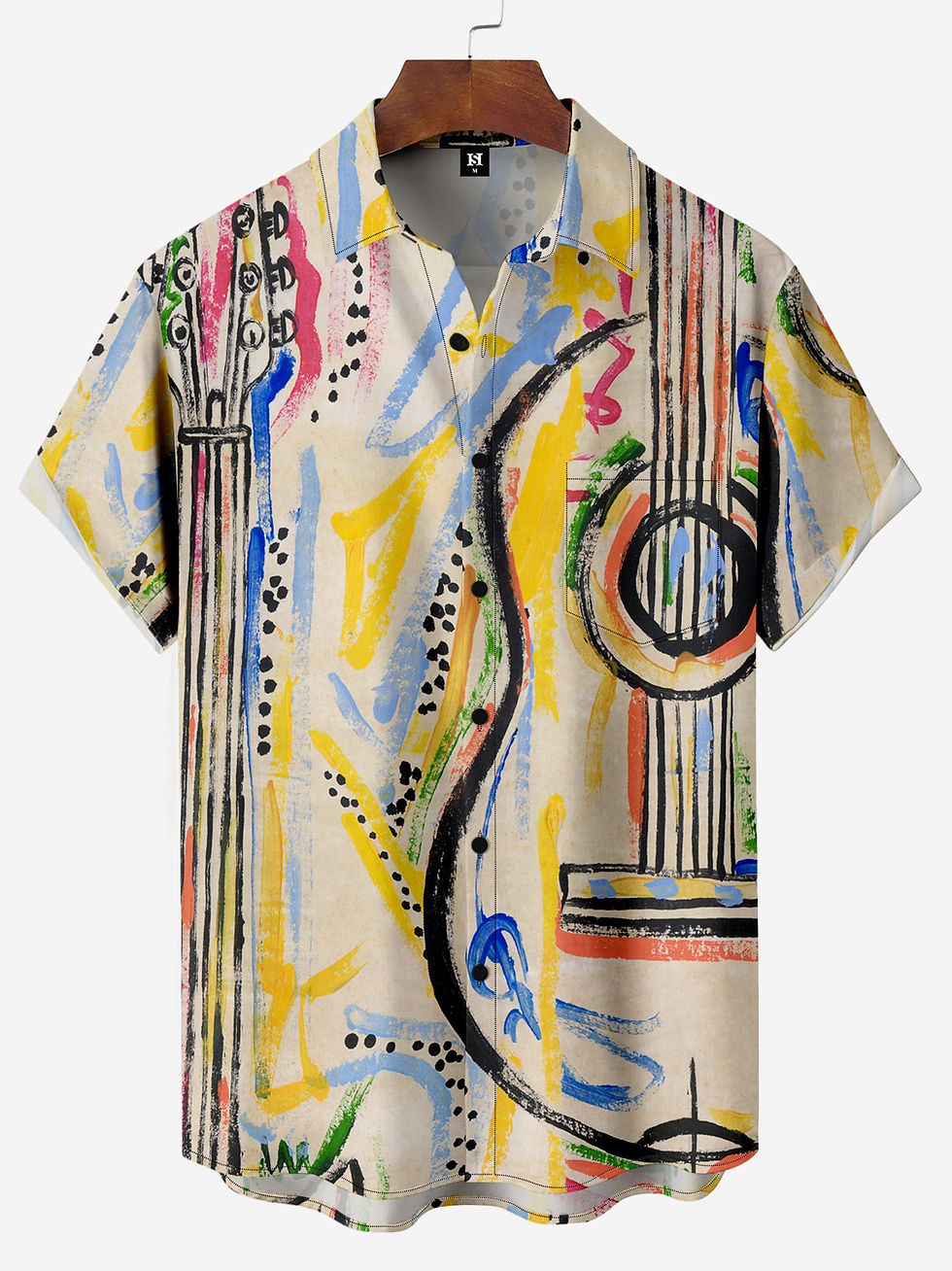 Thumbnail: Men's Short Sleeve Jazz Music Shirt