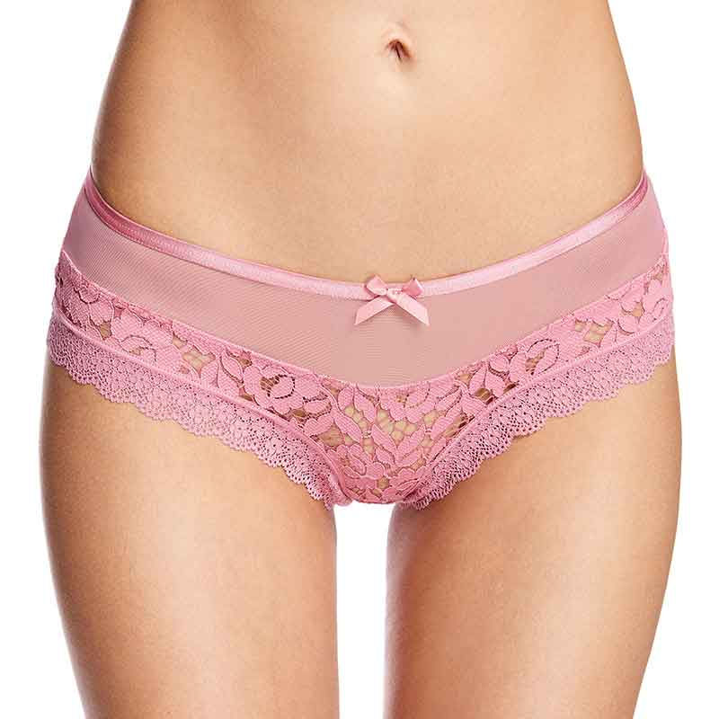 Thumbnail: DOBREVA Women's Floral Lace Underwear Sexy Mesh Hipster Panties