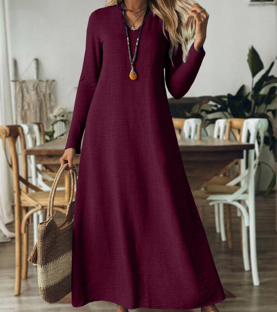 Thumbnail: Autumn and winter fashion elegant temperament comfortable solid color women's lo