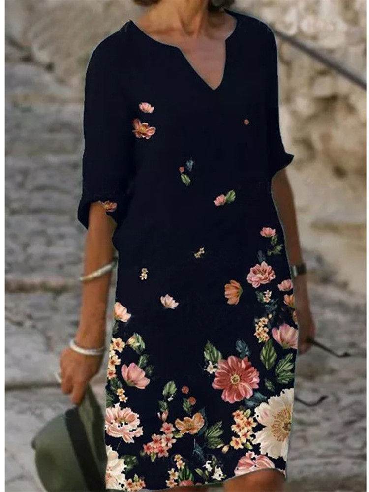 Thumbnail: Women's Trendy Fashion Dress Knee Length