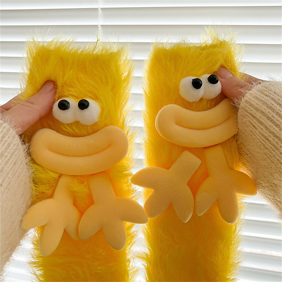 Thumbnail: Funny Monster Socks Autumn Winter Coral Fleece Floor Socks Couple Sleep Sock Fuz