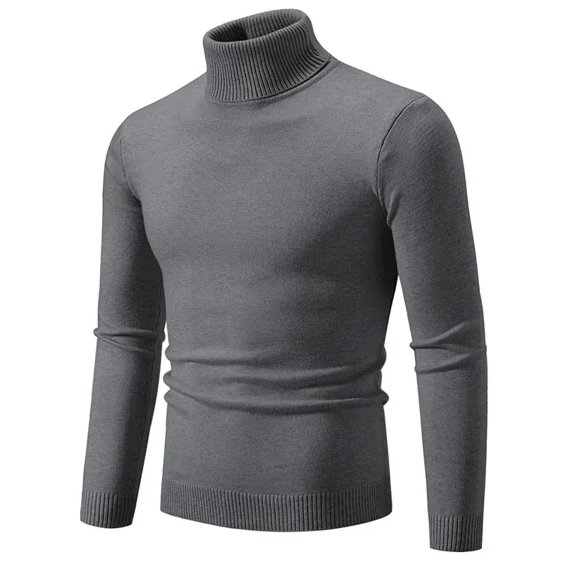 Thumbnail: Cool New Trend Men's High Neck Sweater  Pullover Knitted Warm Casual Men Clothin