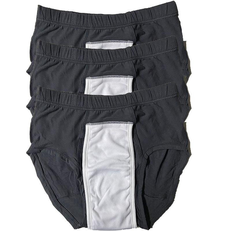 3-Pack Menβs Incontinence Underwear Cotton Regular Absorbency Reusable Washabl