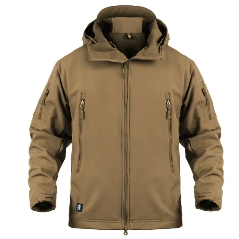 Thumbnail: 2024 Men's Jacket High-quality Tactical Soft Shell Charge Hooded Coat Shark Skin