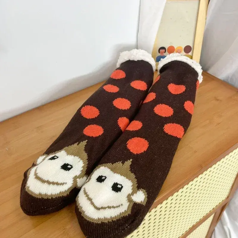 Thumbnail: Fuzzy Fluffy Sock Women Winter Christmas Gift Warm Plush Non slip Home Sleeping 