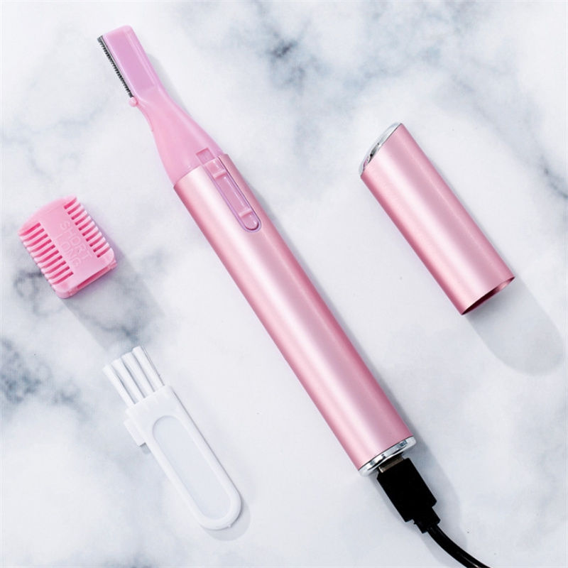 Thumbnail: USB Charging Portable Mini Electric Eyebrow Trimmer Women's Shaver Hair Remover 