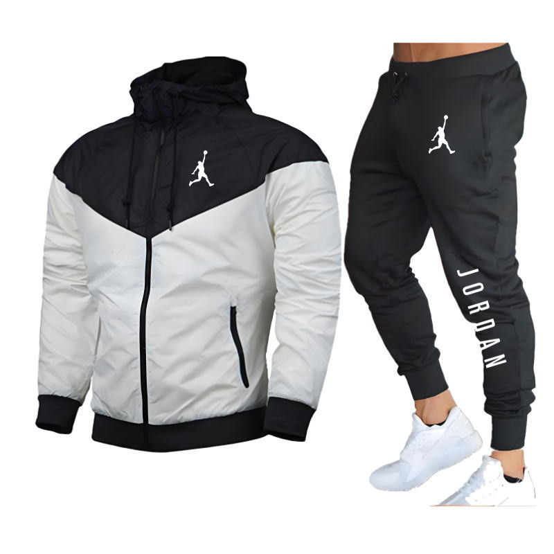 Thumbnail: Men's Athletic Windproof Sportswear Set, Jacket, And Pants, Gym Suit, Active co-