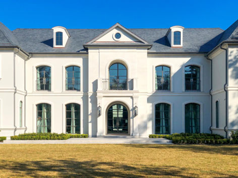 Cast Stone Entry, Window Surrounds, Middle Band, and Cornice Band
Cast Stone Texture: Wet Pour
Cast Stone Color: W4
Stucco Texture: #4 Smooth (upgrade)