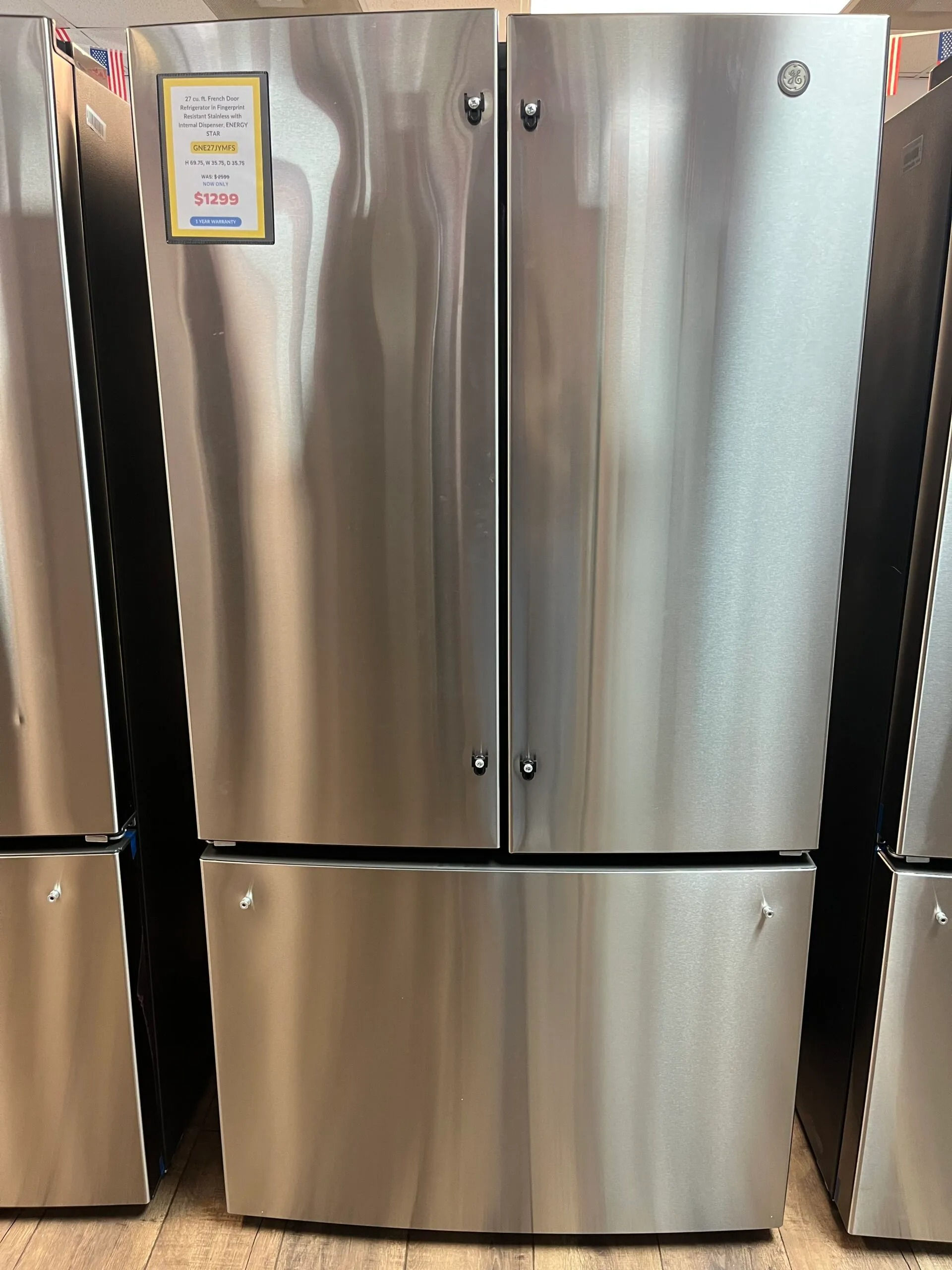 GE 27 cu. ft. French Door Refrigerator in Fingerprint Resistant Stainless