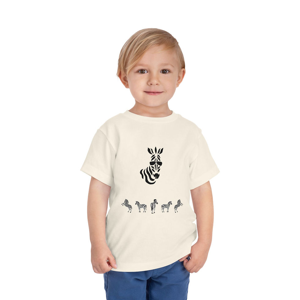 Thumbnail: Zebra Toddler Tee, Cute Animal Shirt, Kids Graphic Tee