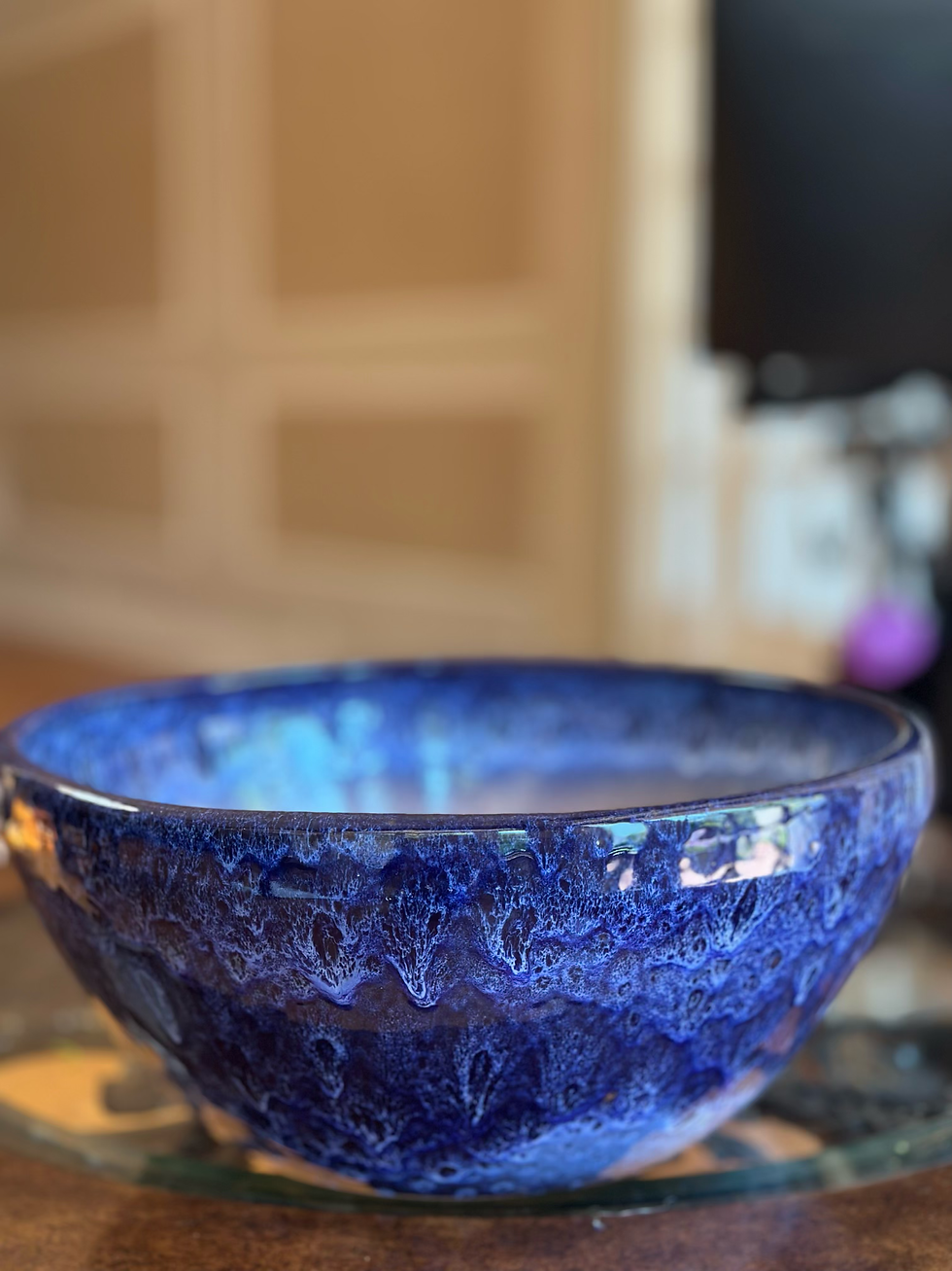 Azure Swirl Pot