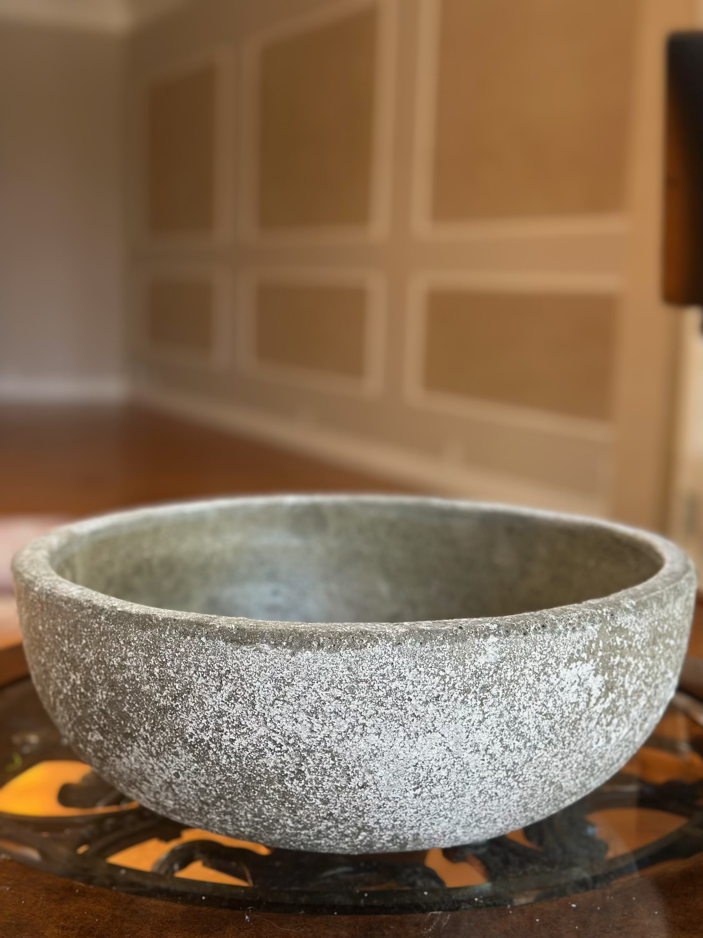 Frosted Stone Bowl