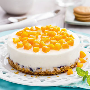 Tarta de Melocotón con Queso Crema