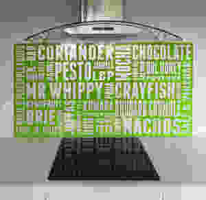 Create your own word cloud splashback