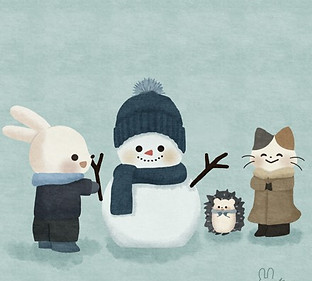 雪の日に会えるお友達