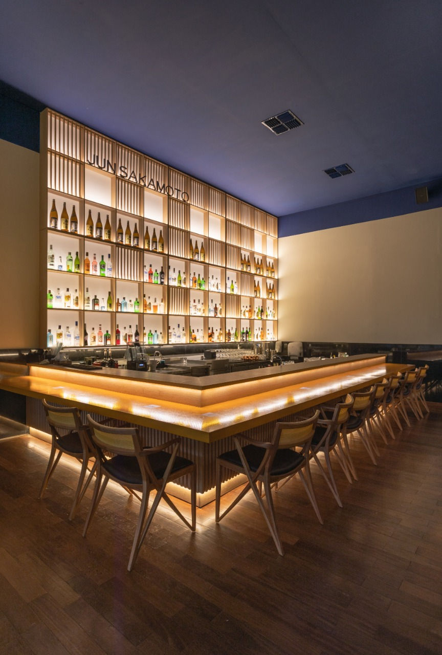 Restaurante chique japonês de alta gastronomia