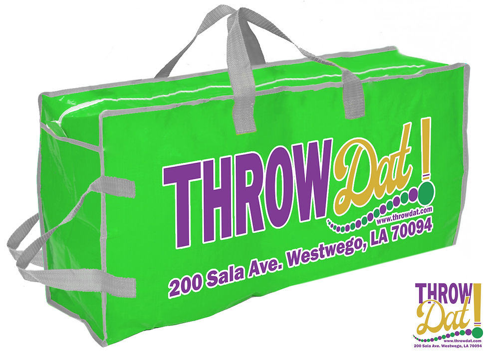 Green Zipper/Large Suitcase Throw Bag - 1 Piece