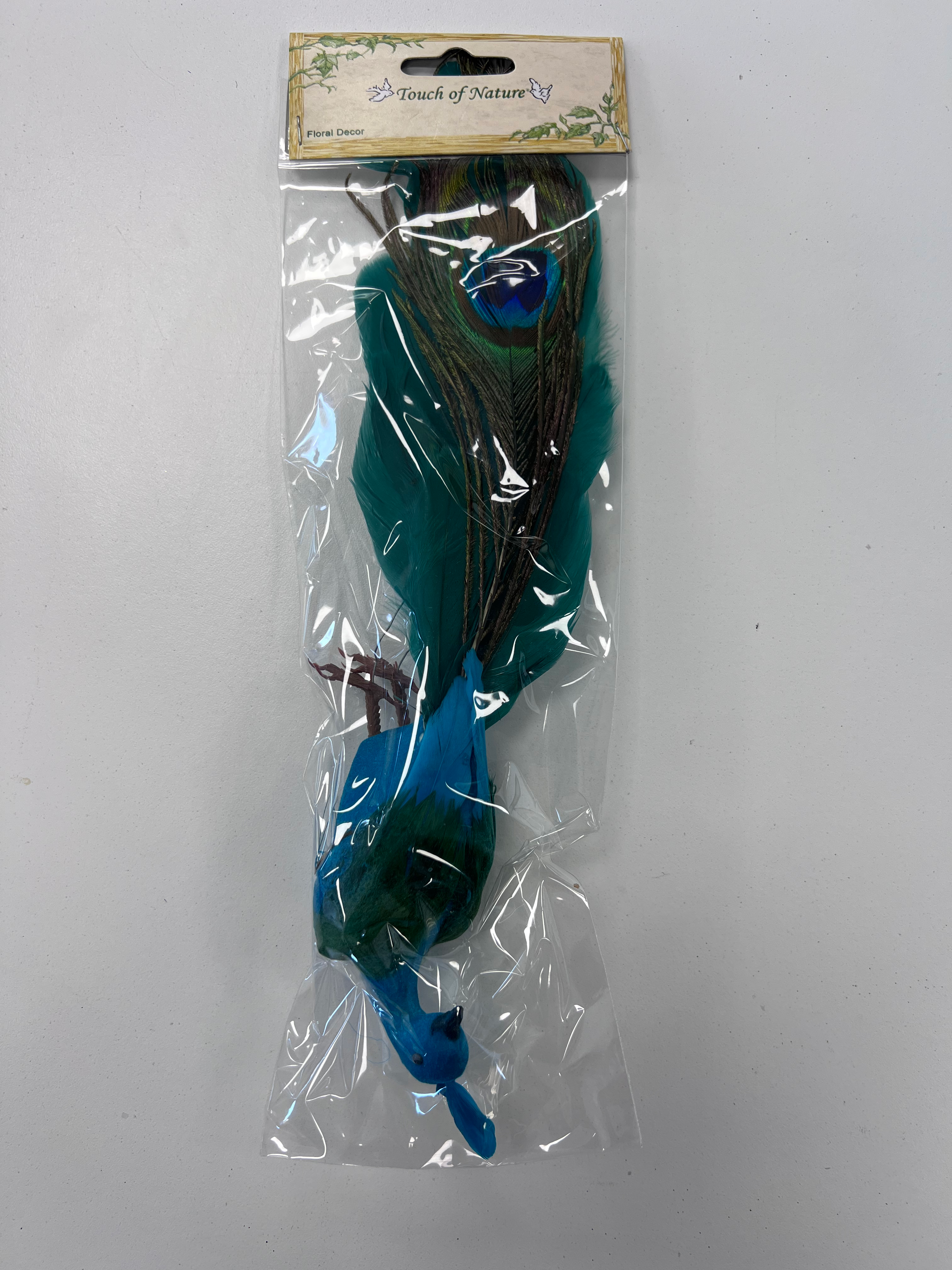 Peacock Bird Floral Pick - 12 inches (1 Piece)