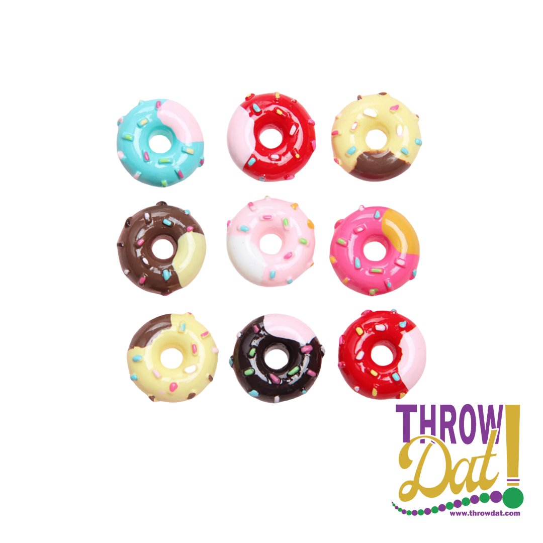 Mini Doughnuts Resin Accents  (18 Pieces)