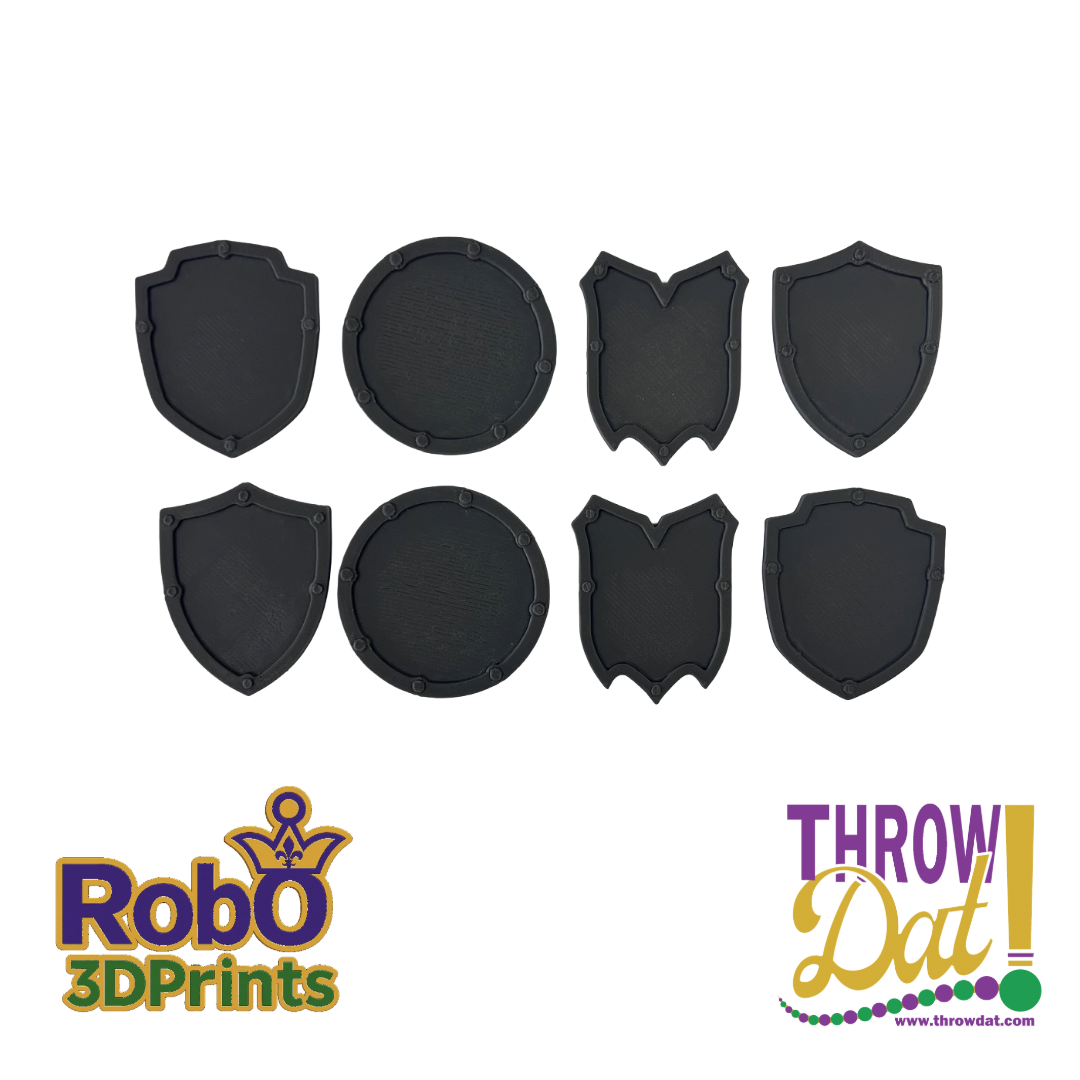 3D Printed Mini Shields Set (8 Pcs)