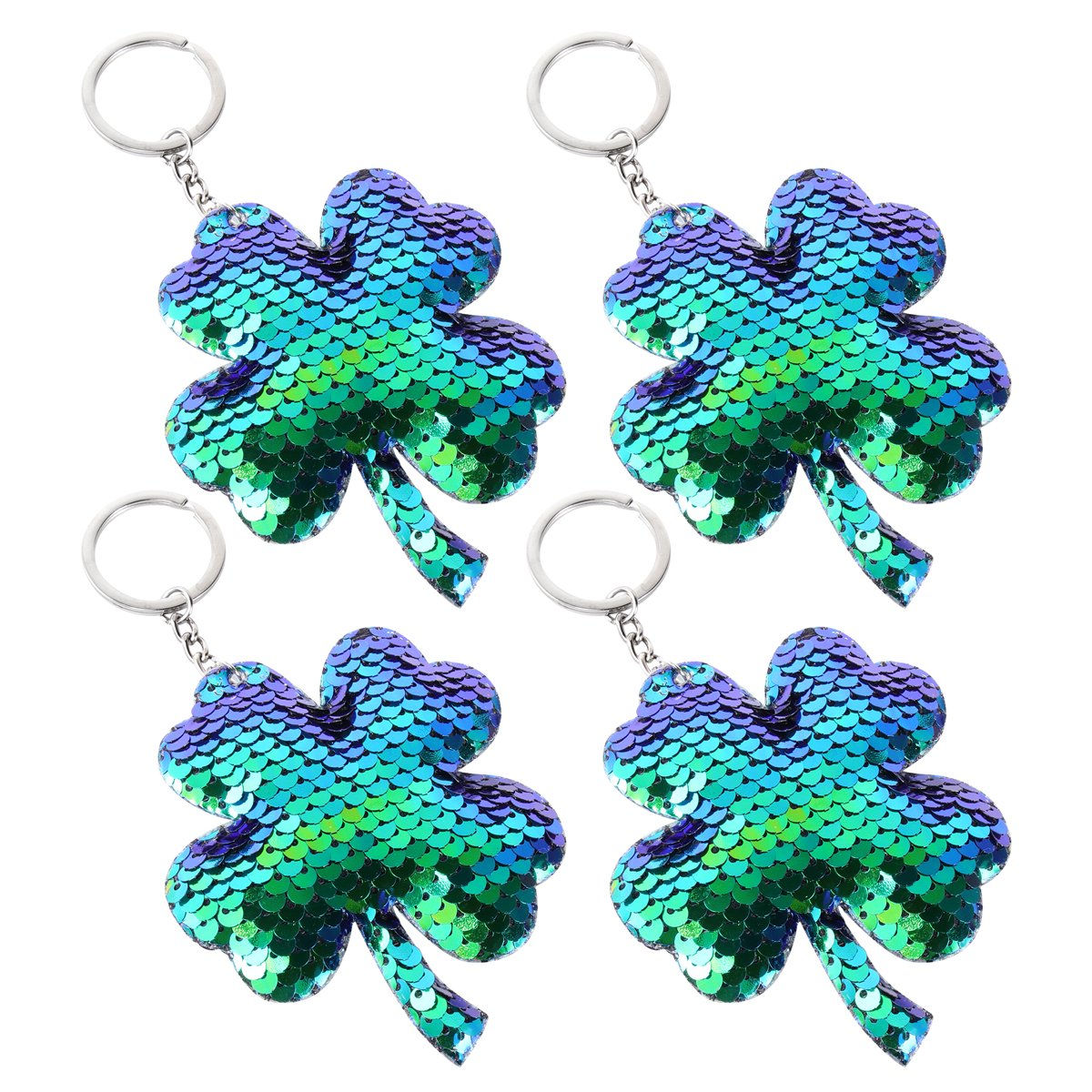 Flip Sequin Clover Keychains (1 Dozen per order)