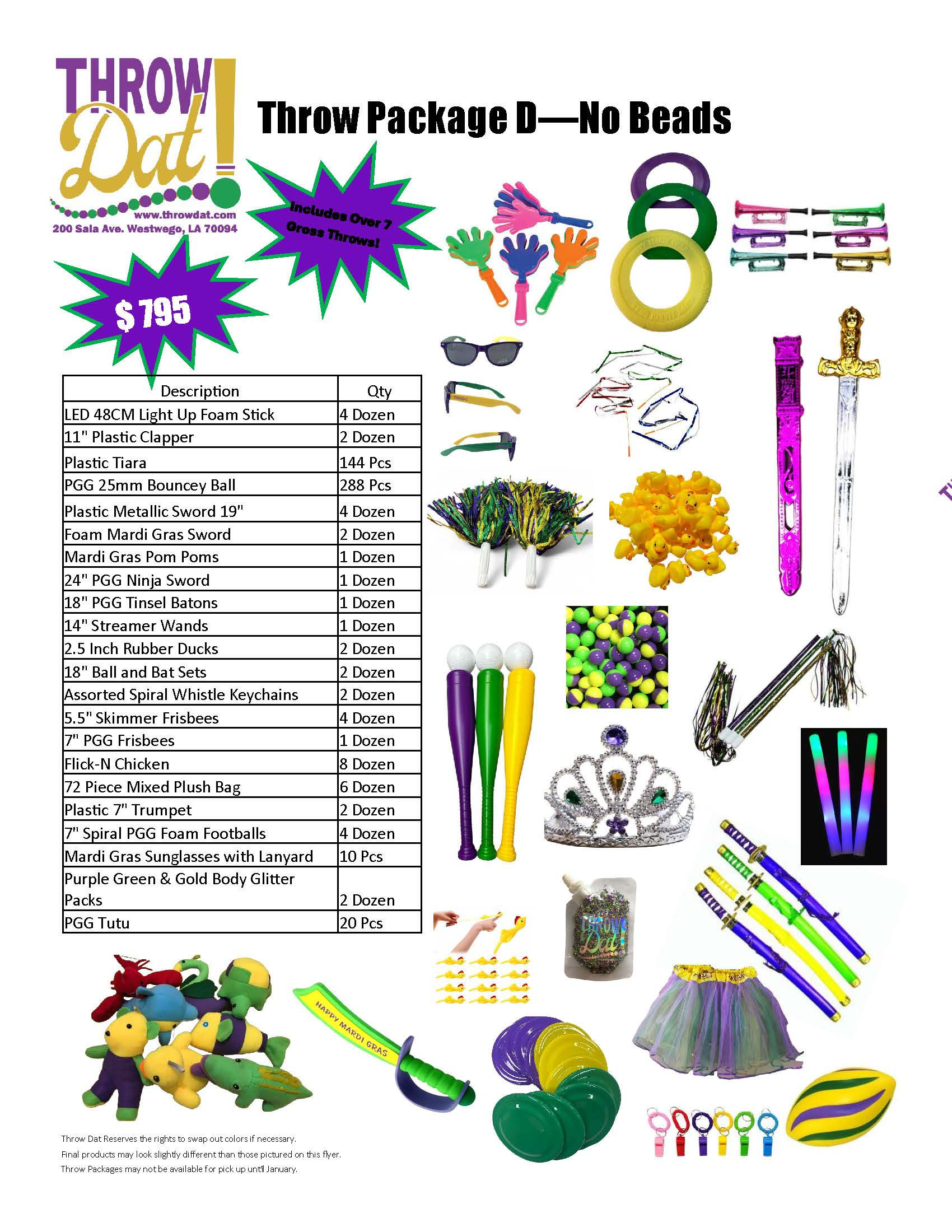 25-26 Throw Package D - NO BEADS