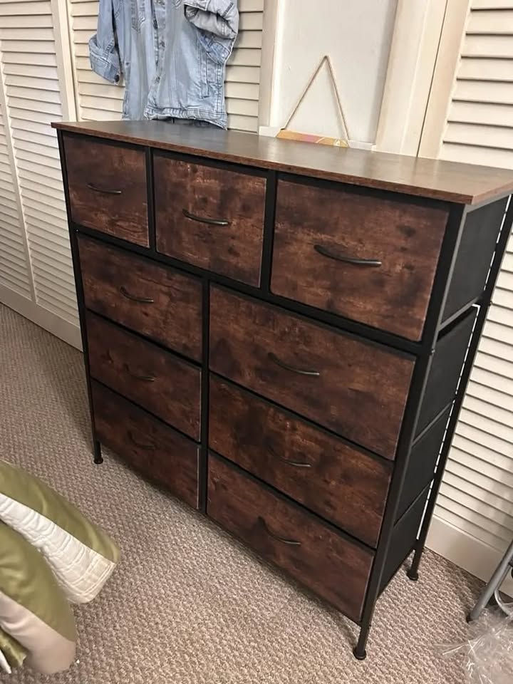 Thumbnail: Brand New - 9 Drawer Dresser (Brown)