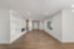 Atlanta real estate photography of empty modern living room.
