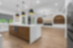 Modern kitchen and living room Atlanta real estate photography