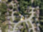 Aerial Atlanta real estate photography of a cul-de-sac.