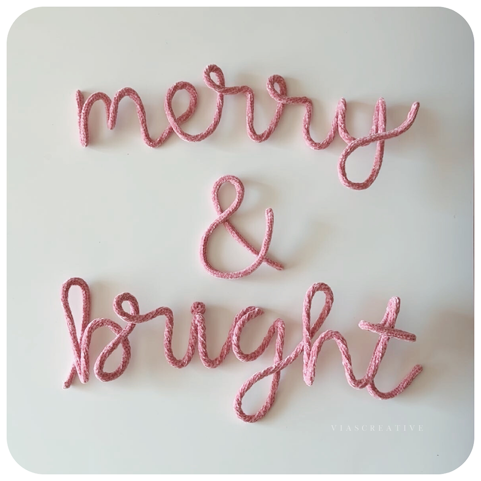 Thumbnail: Merry & Bright Knitted Word Set