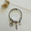 Miniature : Jonc Argent avec charmes rose
