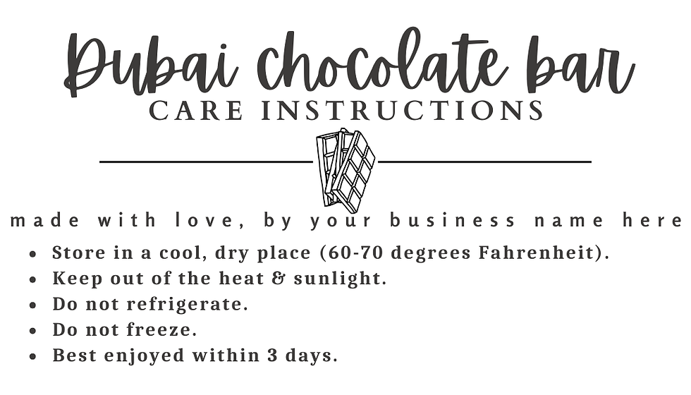 Dubai chocolate bar
