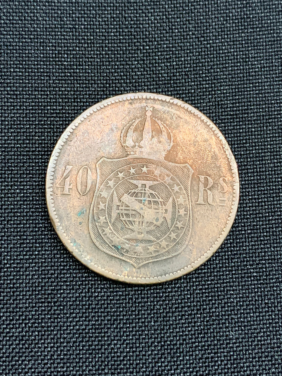 Miniatura: 2 moedas de 40 Réis - 1875/1879 - Brasil