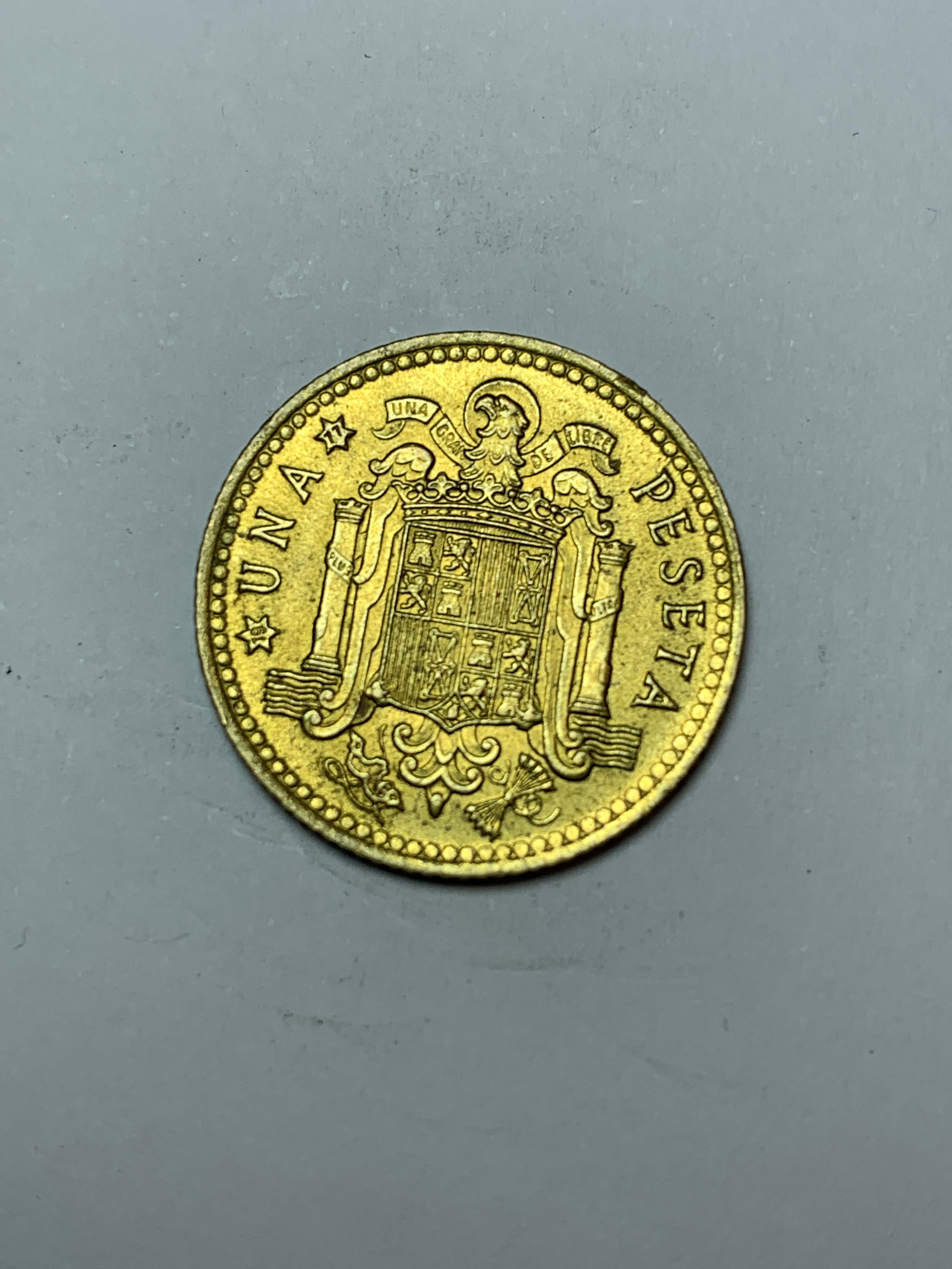 1 moeda de 1 Peseta - 1975 - Espanha (Juan Carlos I)