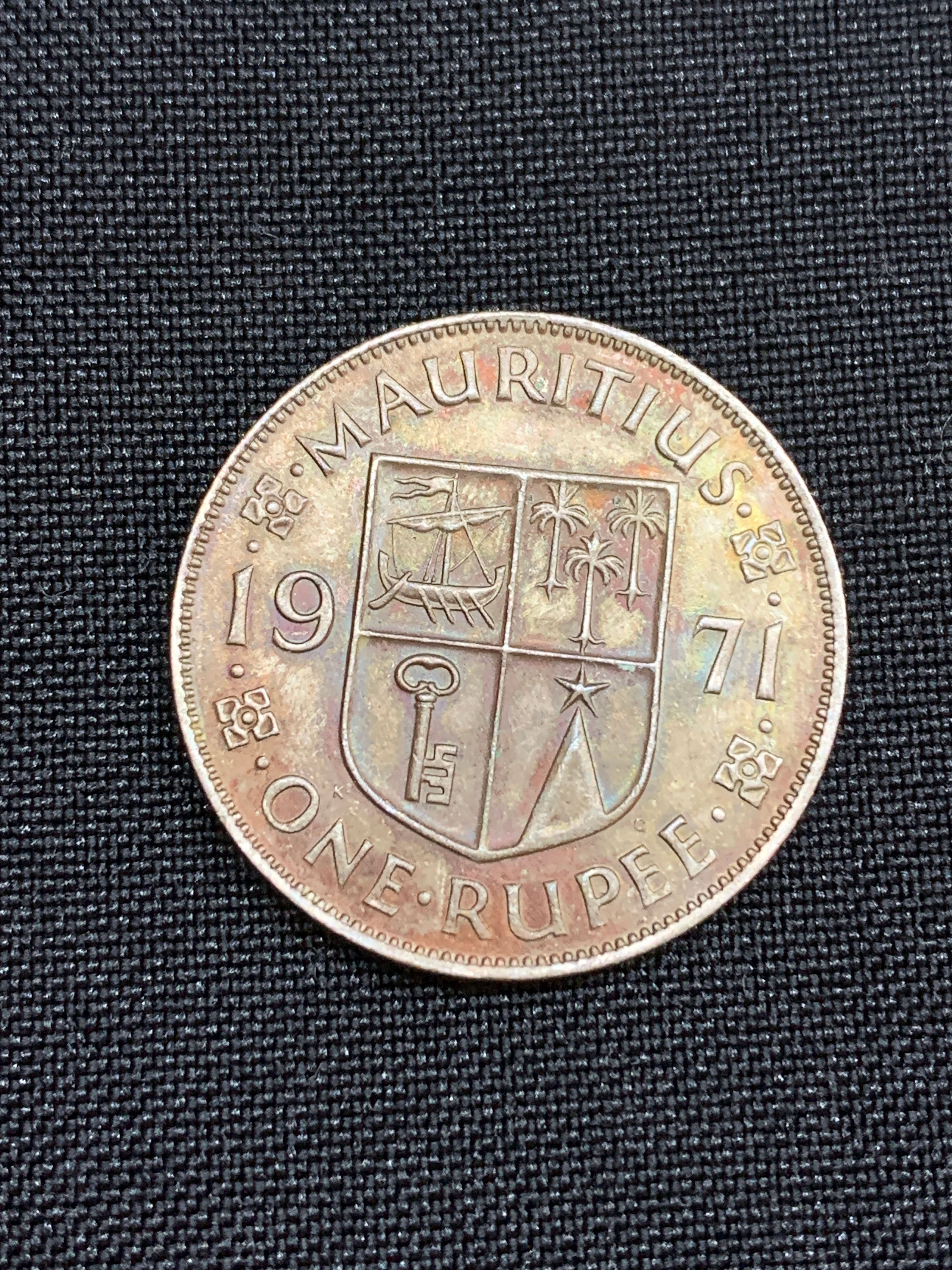 1 moeda de 1 Rupee (1 Rúpia) 1971 - Ilhas Maurício (MBC++)