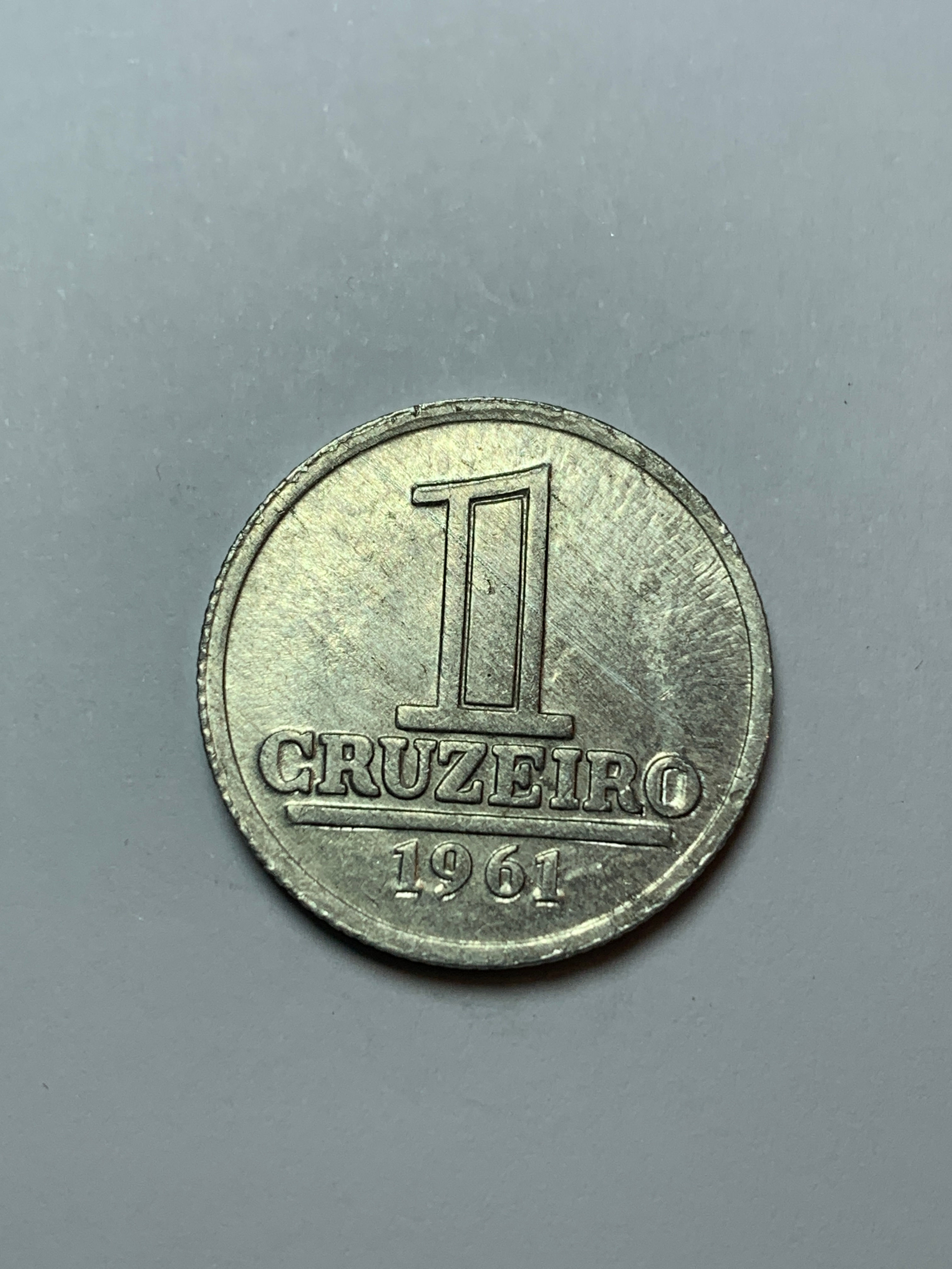 1 moeda de 1 cruzerio em alumínio - 1961 - Brasil